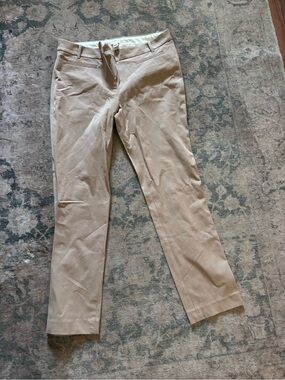 Women’s J Crew size 10R Tailored Straight-Leg Dress Pants — Tan